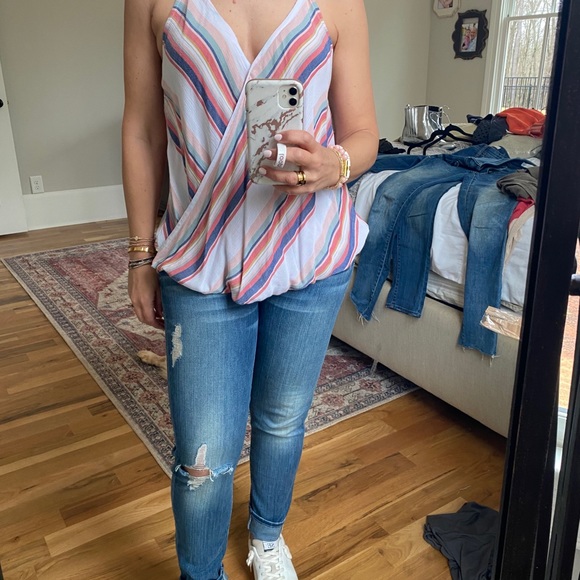 Beautiful stripe summer top. Medium - Picture 2 of 4